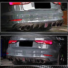 Audi A3 2012–2020 Achterbumper diffuser V2 (voor S-Line Sedan 2017-2020, carbon) foto 4