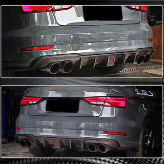 Achterbumper diffuser V2 (voor S-Line Sedan 2017-2020, carbon) Audi A3 2012–2020 foto 4