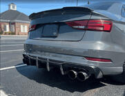 Audi A3 2012–2020 Achterbumper diffuser V1 (voor S-Line Sedan 2017-2020, Carbon) foto 2