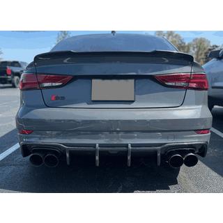 Achterbumper diffuser V1 (voor S-Line Sedan 2017-2020, Carbon) Audi A3 2012–2020 foto 3