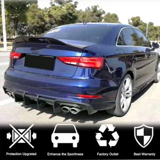 Achterbumper diffuser V1 (voor S-Line Sedan 2017-2020, Carbon) Audi A3 2012–2020 foto 4