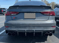 Audi A3 2012–2020 Achterbumper diffuser (FRP) foto 3