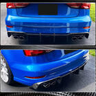 Audi A3 2012–2020 Achterbumper diffuser (FRP) foto 7