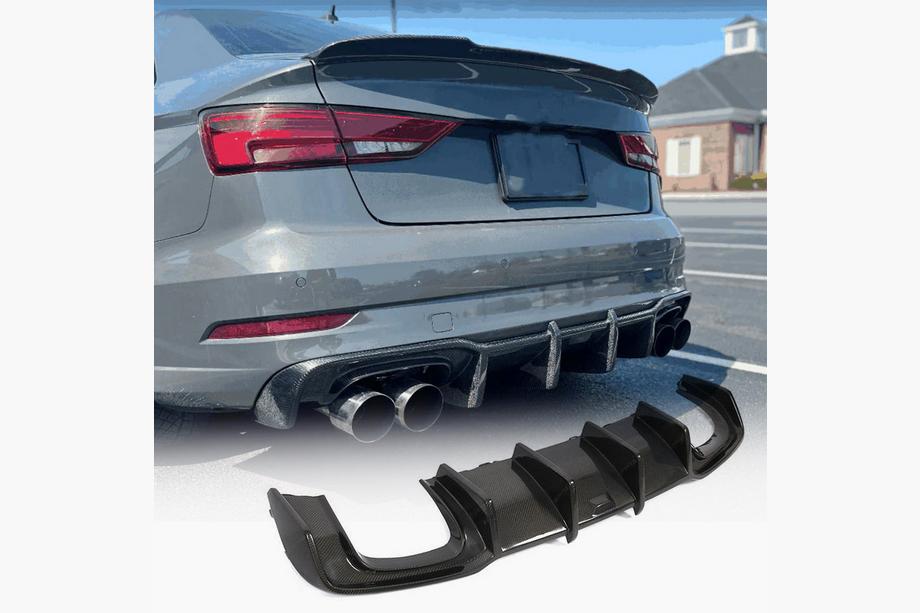 Audi A3 2012–2020 Achterbumper diffuser (FRP) Image