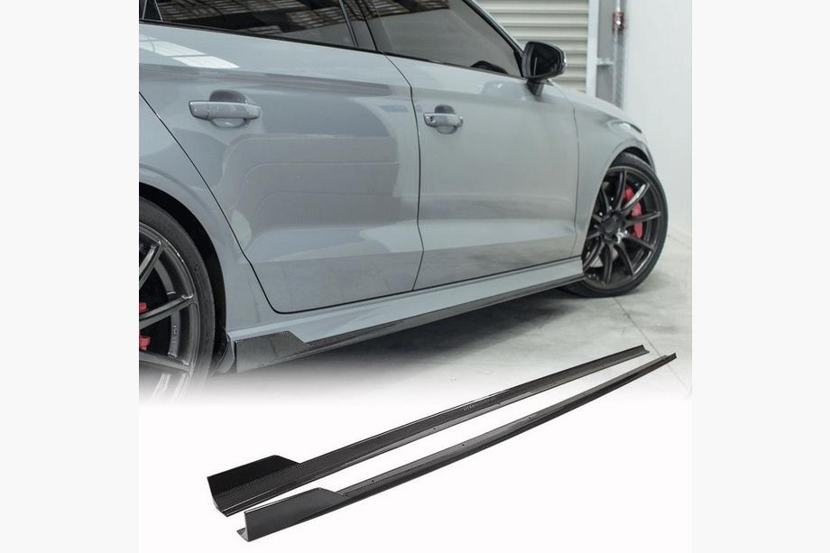 Audi A3 2012–2020 Sideskirts V1 (voor S-Line Sedan, carbon) Image