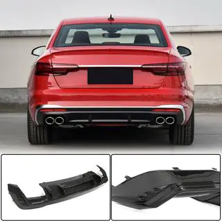 Achterbumper diffuser V1 (voor S-Line, carbon)