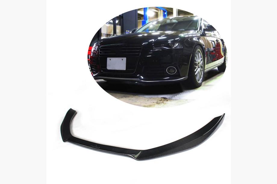 Audi A4 B8 2007–2015 Voorbumper lip Lip (voor S-Line 2007-2011, carbon) Image
