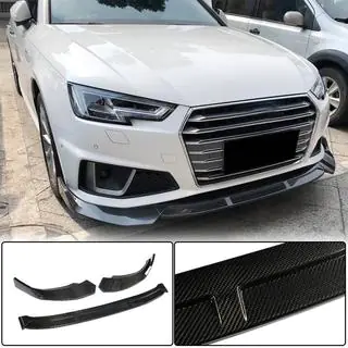 Voorbumper lipspoiler Lip V1 (voor S-Line Sedan 2015-2019, carbon) foto 1