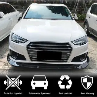 Voorbumper lipspoiler Lip V1 (voor S-Line Sedan 2015-2019, carbon) foto 2