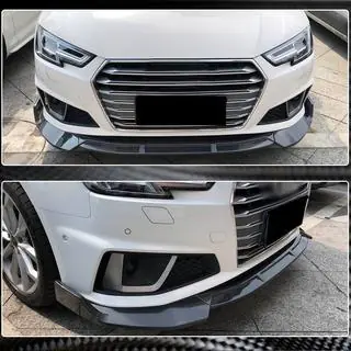 Voorbumper lipspoiler Lip V1 (voor S-Line Sedan 2015-2019, carbon) foto 3