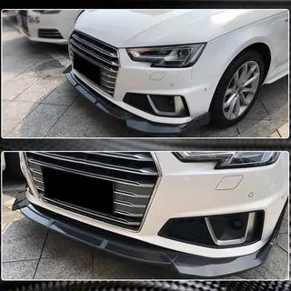 Voorbumper lipspoiler Lip V1 (voor S-Line Sedan 2015-2019, carbon) foto 4