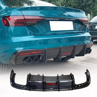 Achterbumper diffuser V3 (voor S-Line, carbon)