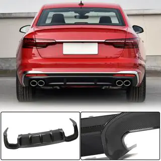 Achterbumperdiffuser V2 (voor S-Line, carbon)