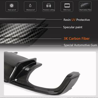 Achterbumper diffuser V1 (voor S-Line Sedan 2015-2019, carbon) foto 3