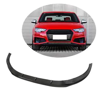 Front bumper lip Lip V6 (voor S-Line Sedan 2015-2019, carbon) foto 1