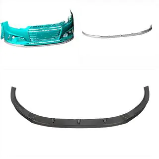 Front bumper lip Lip V6 (voor S-Line Sedan 2015-2019, carbon) foto 2