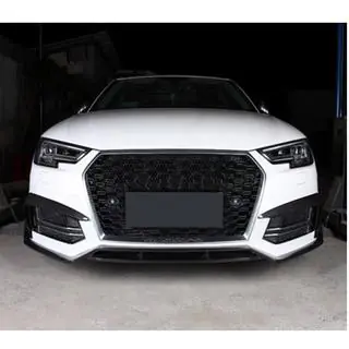 Lipspoiler voor voorbumper Lip V2 (voor S-Line Sedan 2015-2019, Carbon) foto 1
