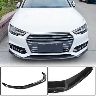 Voorbumper lipspoiler Lip V4 (voor S-Line Sedan 2015-2019, carbon) foto 1