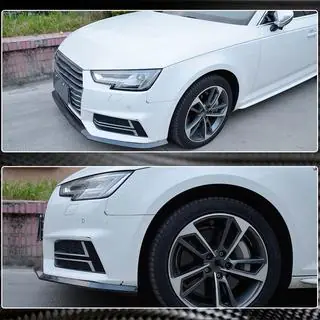 Voorbumper lipspoiler Lip V4 (voor S-Line Sedan 2015-2019, carbon) foto 4