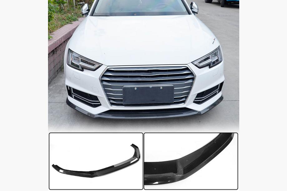 Audi A4 B9 2015–2024 Voorbumper lipspoiler Lip V4 (voor S-Line Sedan 2015-2019, carbon) Image