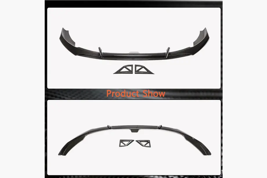 Front bumper lip (voor S-Line Sedan 2019-2024, carbon) foto 4