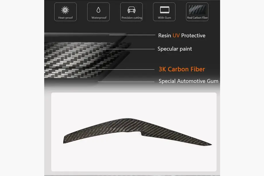 Frontbumper lipspoiler (voor S-Line 2019-2024, carbon) foto 3