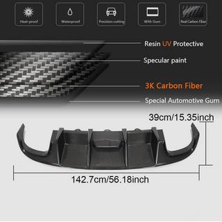 Achterbumper diffuser V2 (voor S4 2009-2012, carbon) foto 3