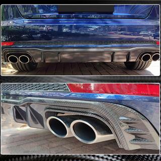 Achterbumper diffuser V2 (voor S-Line Sedan 2015-2019, carbon) foto 3