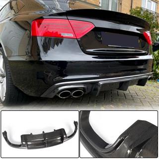 Achterbumper diffuser V3 (voor S-Line 2012-2015, carbon) foto 1