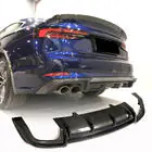 Audi A5 2016–2025 Achterbumper diffuser V2 (voor S-Line 2016-2020, carbon) foto 1