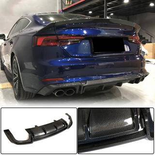 Achterbumper diffuser V2 (voor S-Line 2016-2020, carbon) foto 2