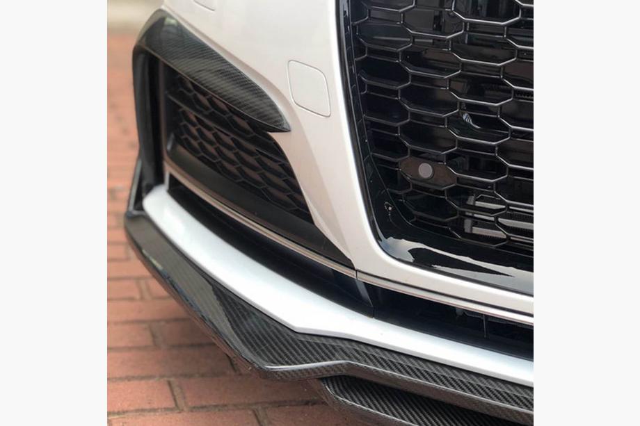 Audi A5 2016–2025 Frontlip voorbumper Lip V2 (voor S-Line 2021-2025, carbon) Foto 5