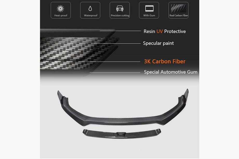 Audi A5 2016–2025 Frontlip voorbumper Lip V2 (voor S-Line 2021-2025, carbon) Foto 6
