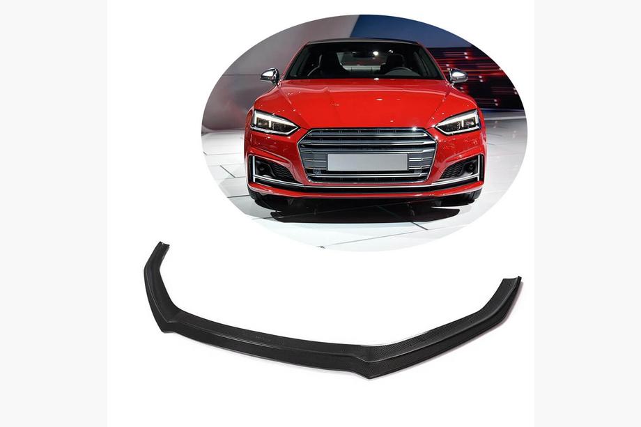 Audi A5 2016–2025 Voorbumper lip spoiler Lip V1 (voor S-Line 2016-2020, carbon) Image