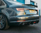 Audi A5 2016–2025 Achterbumper diffuser V1 (voor S-Line 2016-2020, carbon) foto 9