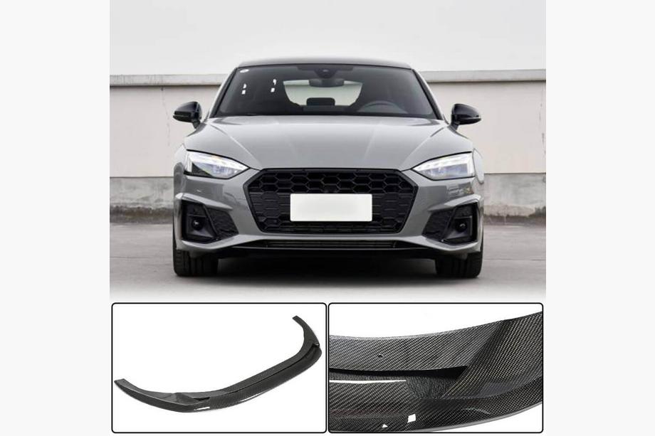 Audi A5 2016–2025 Voorbumper lipspoiler Lip V3 (voor S-Line 2021-2025, carbon) Image