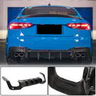 Audi A5 2016–2025 Achterbumper diffuser V1 (voor S-Line 2021-2025, carbon) foto 1