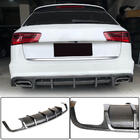 Audi A6 C7 2011–2017 Achterbumper diffuser (voor S-Line Avant 2014-2018, Carbon) foto 1