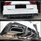 Audi A6 C7 2011–2017 Achterbumper diffuser (voor S-Line Avant 2014-2018, Carbon) foto 4