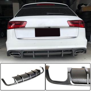 Achterbumper diffuser (voor S-Line Avant 2014-2018, Carbon) foto 1