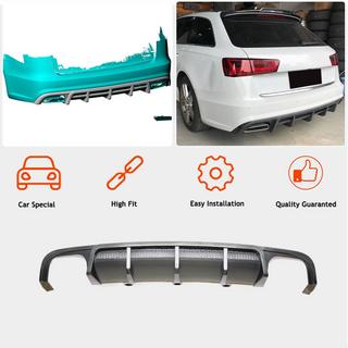 Achterbumper diffuser (voor S-Line Avant 2014-2018, Carbon) foto 2