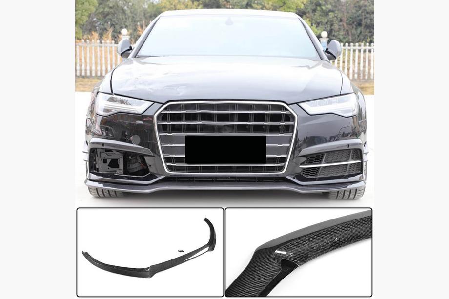 Audi A6 C7 2011–2017 Voorbumper lip Carbon V3 (voor S-Line 2014-2018) Image