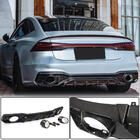 Audi A7 2018– Achterbumper diffuser met uitlaatsierstukken (voor S-Line 2018-2022, dry carbon) foto 1