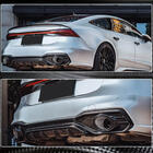 Audi A7 2018– Achterbumper diffuser met uitlaatsierstukken (voor S-Line 2018-2022, dry carbon) foto 4