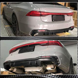 Achterbumper diffuser (voor S-Line 2018-2022, carbon) foto 4