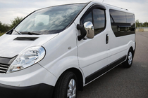 Renault Trafic 2001–2015 Spiegelkappen set (2 stuks) Verchroomd kunststof foto 1