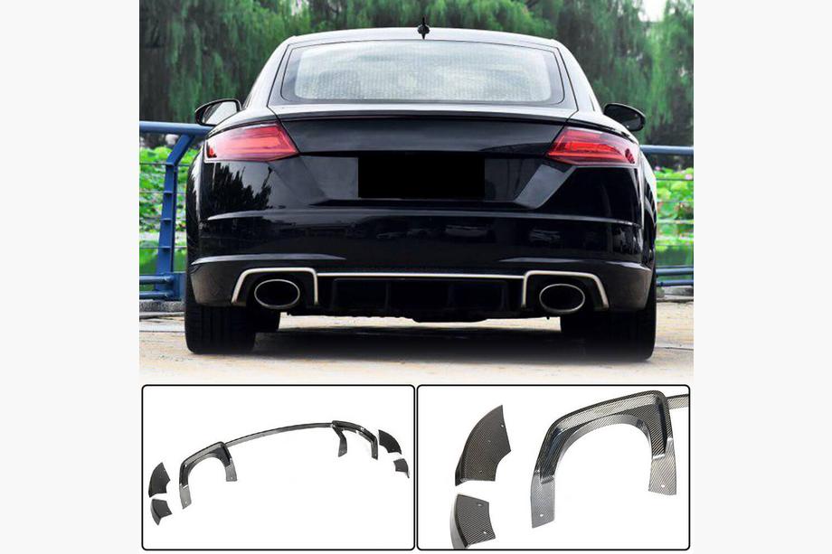 Audi TT 2014–2023 Achterbumper diffuser (voor RS, 2016-2019, droog carbon) Foto 1