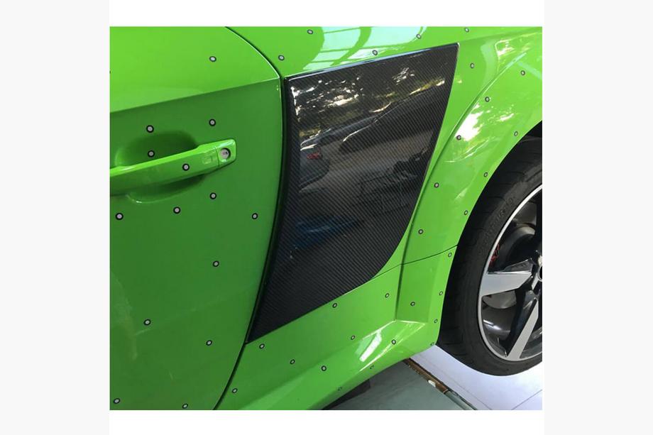 Audi TT 2014–2023 Carbon achterspatbordverbreders (2015-2019, Carbon) Foto 4