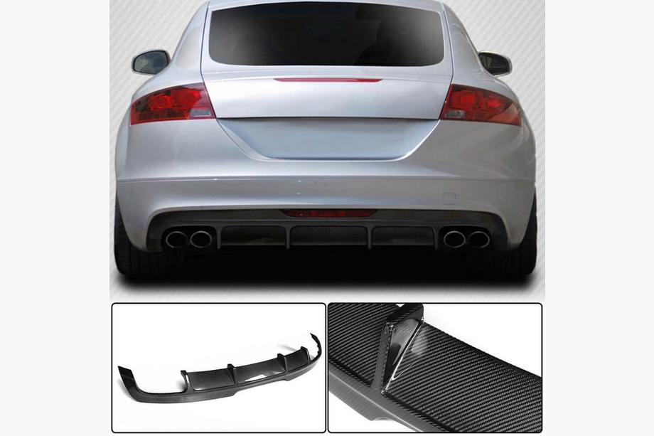 Audi TT 2006–2014 Achterbumper diffuser (carbon) Image
