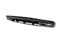 Mercedes S-class C217 Coupé 2014–2020 Achterdiffuser met uitlaatsierstukken Silver (2018-2020) foto 2